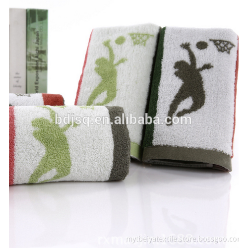 100% cotton yarn dyed standard terry sports bath towel size